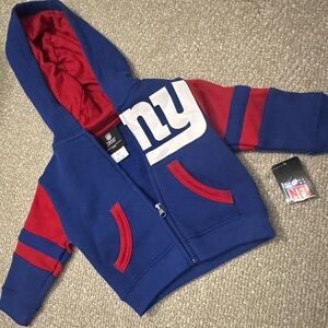 NFL Giants Blue and Red Kids Hoodie, 12M, NWT